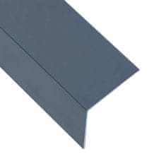 Vidaxl Kotne plošče L-oblike 90° 5 kosov antracitne 170 cm 50x50 mm