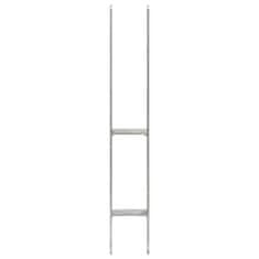 Vidaxl Ograjna sidra 2 kosa srebrna 8x6x60 cm pocinkano jeklo