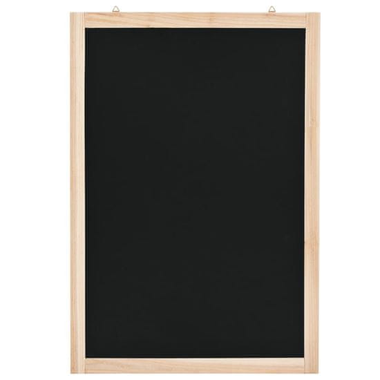 Vidaxl Stenska črna tabla iz cedrovine 40x60 cm