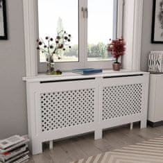 Greatstore Pokrov za radiator bel 172x19x81,5 cm MDF