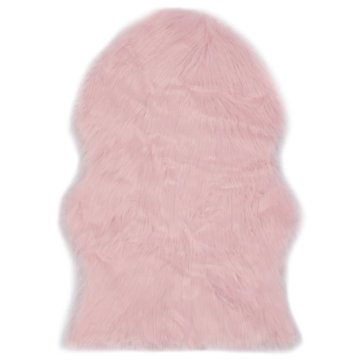 Vidaxl Preproga 60x90 cm umetna ovčja koža roza