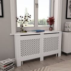 shumee Pokrov za radiator bel 152x19x81,5 cm MDF