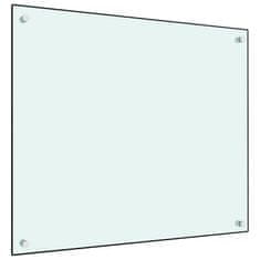 Vidaxl Kuhinjska zaščitna obloga bela 70x60 cm kaljeno steklo