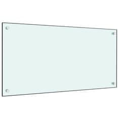 Vidaxl Kuhinjska zaščitna obloga bela 80x40 cm kaljeno steklo