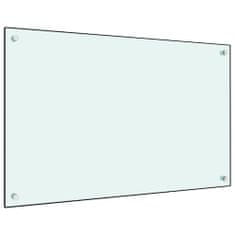 Vidaxl Kuhinjska zaščitna obloga bela 80x50 cm kaljeno steklo
