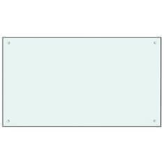 Vidaxl Kuhinjska zaščitna obloga bela 100x60 cm kaljeno steklo