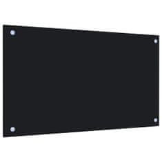 shumee Kuhinjska zaščitna obloga črna 70x40 cm kaljeno steklo