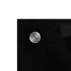 shumee Kuhinjska zaščitna obloga črna 70x40 cm kaljeno steklo