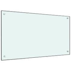 Vidaxl Kuhinjska zaščitna obloga bela 90x50 cm kaljeno steklo