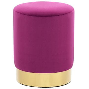 Vidaxl vidaXL Stolček vijolično zlat žamet 28 x 36 cm