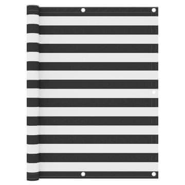 Vidaxl Balkonsko platno antracitno in belo 120x500 cm oksford blago