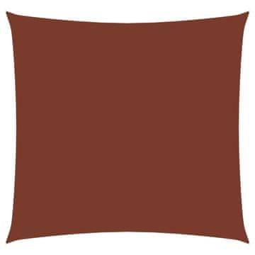 Vidaxl Senčno jadro oksford blago kvadratno 5x5 m terakota