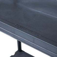 Vidaxl Stojala s policami 2 kosa plastika 125 kg 60x30x180 cm črna