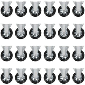 Vidaxl Fiksna kolesa 24 kosov 160 mm