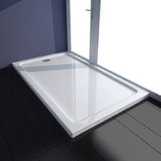Vidaxl Pravokotna ABS tuš kad bela 70x120 cm