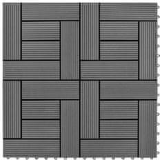 Vidaxl Talne plošče 22 kosov 30x30 cm 2 m2 WPC sive