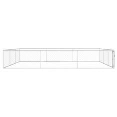 Vidaxl Zunanji pasji boks pocinkano jeklo 6x6x1 m