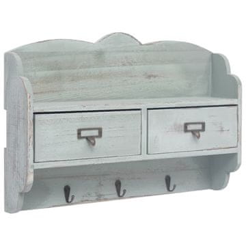 Vidaxl Stenski obešalnik za plašče zelen 50x10x34 cm les