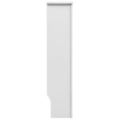 Greatstore Pokrov za radiator bel 152x19x81,5 cm MDF