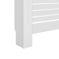 Vidaxl Pokrov za radiator bel 152x19x81,5 cm MDF