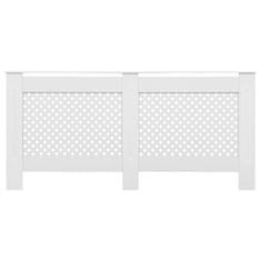 Vidaxl Pokrov za radiator bel 172x19x81,5 cm MDF