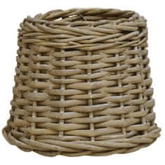 Vidaxl Senčilo za svetilko pleteno 15x12 cm rjavo