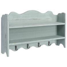 Vidaxl Stenski obešalnik za plašče zelen 50x10x30 cm les