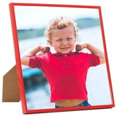 Vidaxl Foto okvirji 3 kosi namizni rdeči 30x30 cm MDF