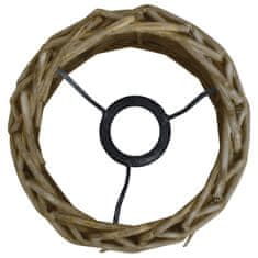 Vidaxl Senčilo za svetilko pleteno 25x17 cm rjavo