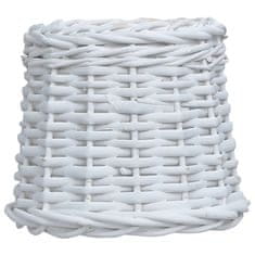 Vidaxl Senčilo za svetilko pleteno 15x12 cm belo