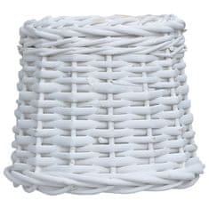 Vidaxl Senčilo za svetilko pleteno 20x15 cm belo