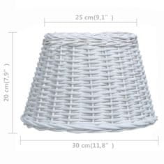 Vidaxl Senčilo za svetilko pleteno 30x20 cm bele barve