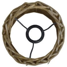 Vidaxl Senčilo za svetilko pleteno 20x15 cm rjavo