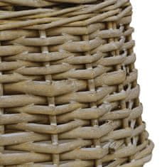 Vidaxl Senčilo za svetilko pleteno 20x15 cm rjavo