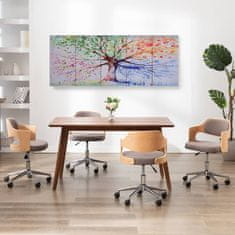 Vidaxl Slika na platnu drevo v dežju večbarvno 150x60 cm