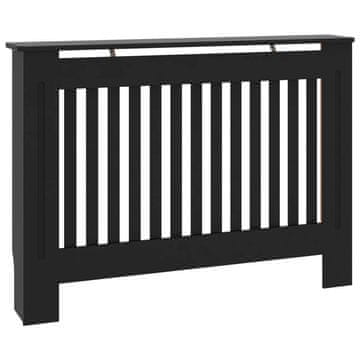 Vidaxl Pokrov za radiator črn 112x19x81,5 cm inženirski les