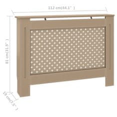 Greatstore Pokrov za radiator 112x19x81 cm mediapan