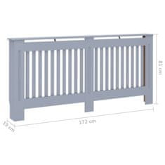Vidaxl Pokrov za radiator antraciten 172x19x81,5 cm mediapan