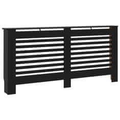 Greatstore Pokrov za radiator črn 172x19x81 cm mediapan