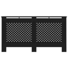 Greatstore Pokrov za radiator črn 152x19x81 cm mediapan