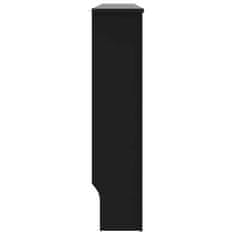 Vidaxl Pokrov za radiator črn 152x19x81 cm mediapan