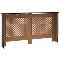 Greatstore Pokrov za radiator črn 152x19x81 cm mediapan