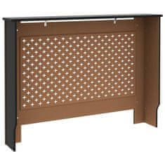 Greatstore Pokrov za radiator črn 112x19x81 cm mediapan