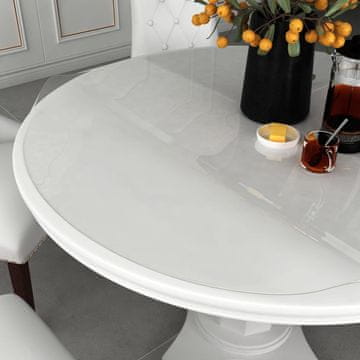 Vidaxl Zaščita za mizo prozorna Ø 80 cm 2 mm PVC