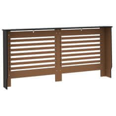 Greatstore Pokrov za radiator črn 172x19x81 cm mediapan