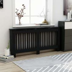 Greatstore Pokrov za radiator črn 172x19x81 cm mediapan