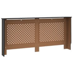 Greatstore Pokrov za radiator črn 172x19x81 cm mediapan