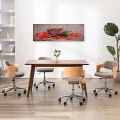 Vidaxl Slika na platnu paprika večbarvna 120x40 cm