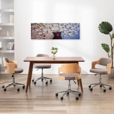 Vidaxl Slika na platnu rože v vazi večbarvna 120x40 cm