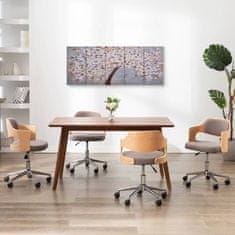 Vidaxl Slika na platnu cvetoče drevo večbarvna 150x60 cm